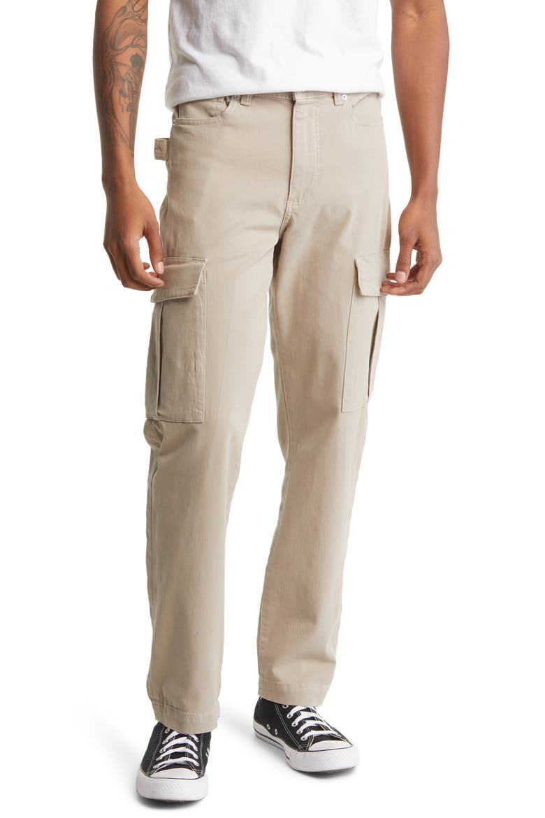 Noah Tapered Straight Leg Cargo Jeans, Main, color, BRUT