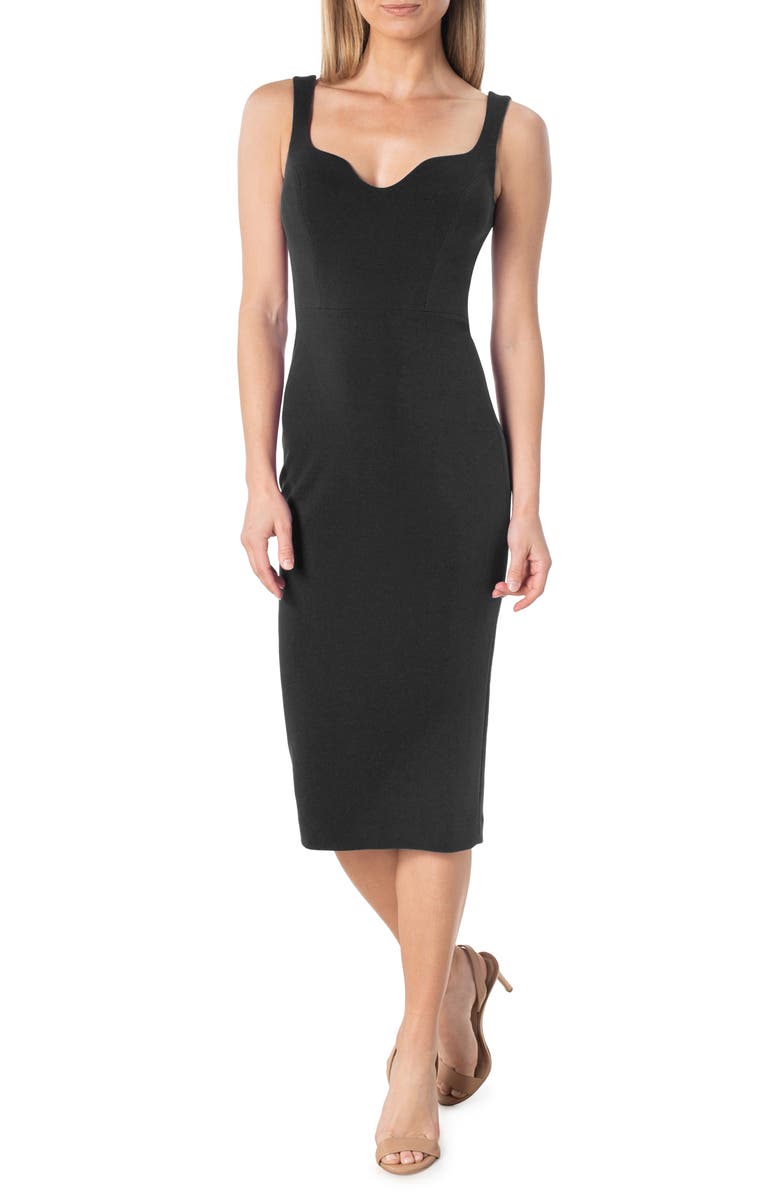 Dress the Population Sloane Sleeveless Sheath Dress, Main, color, Black