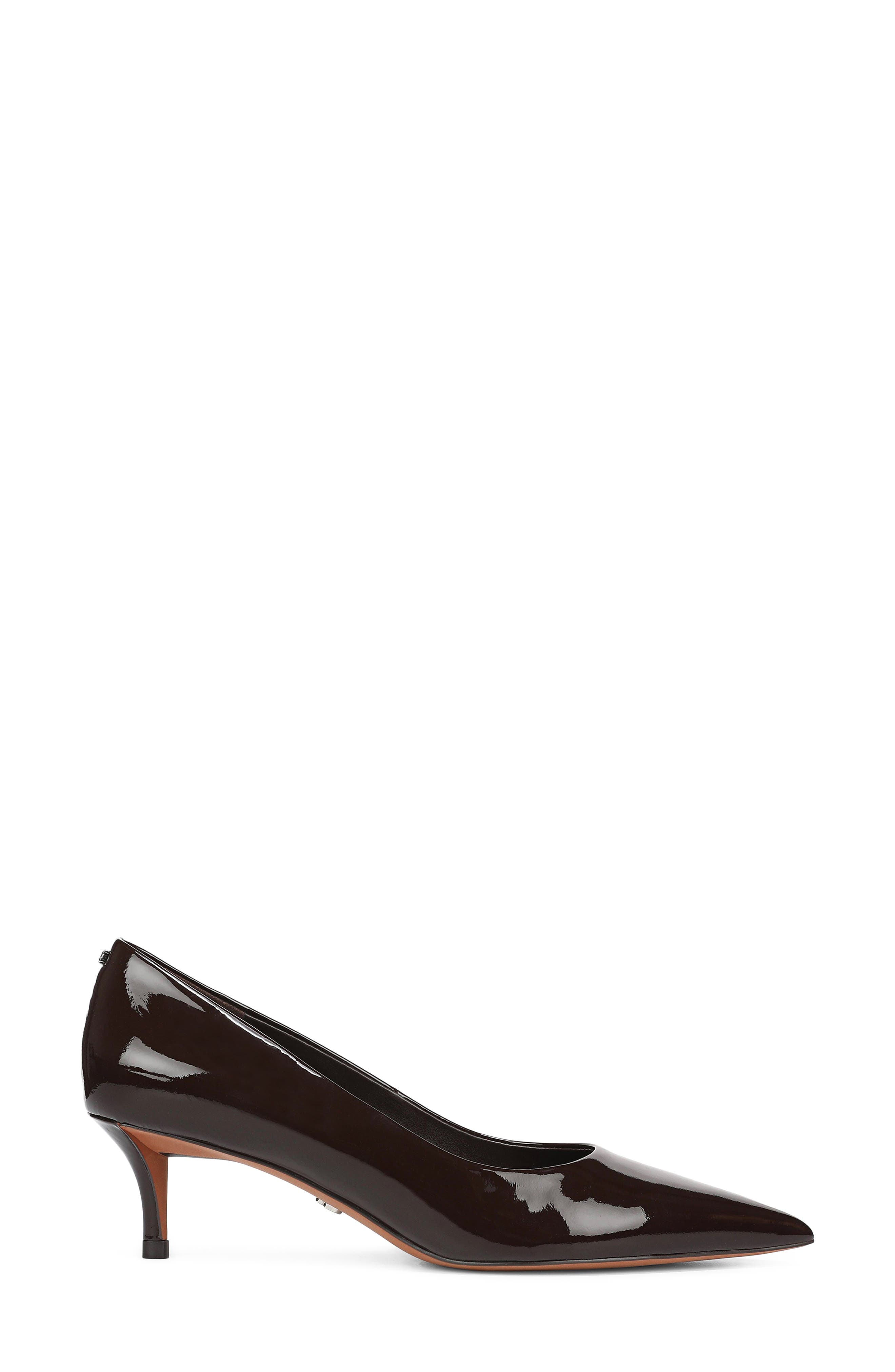 Summer Pointed Toe Kitten Heel Pump, Alternate, color, RICH CHOCOLATE