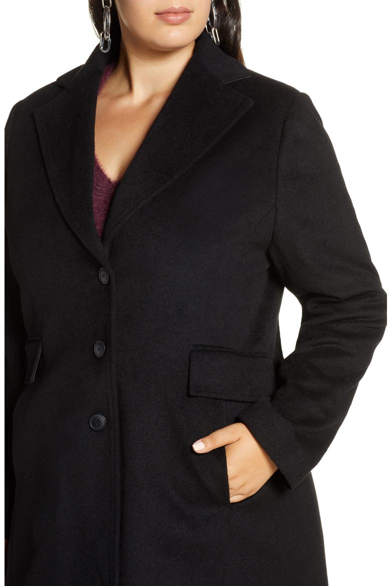 Wool Blend Topcoat, Alternate, color, BLACK