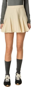 English Factory Pleated Knit Miniskirt