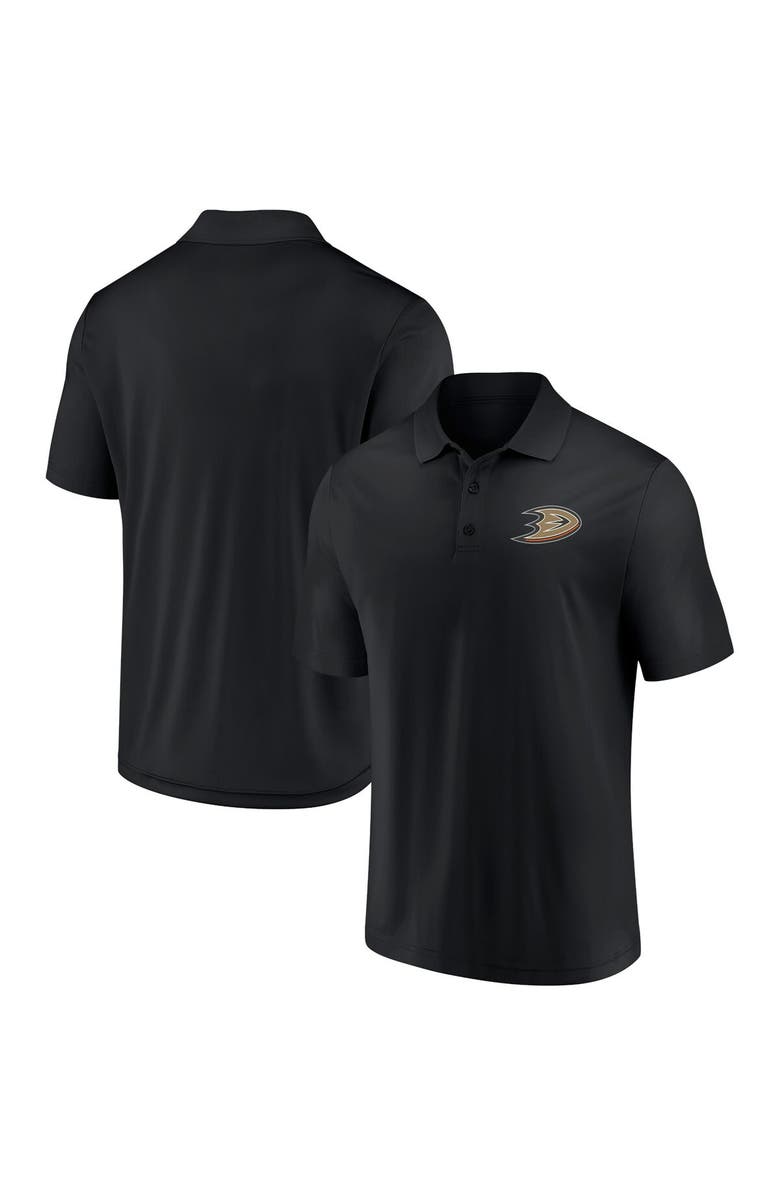 FANATICS Men's Fanatics Branded Black Anaheim Ducks Winning Streak Polo, Main, color, 
