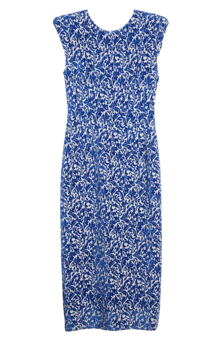 Dries Van Noten Dalilan Porcelain Jacquard Midi Dress, Alternate, color,
