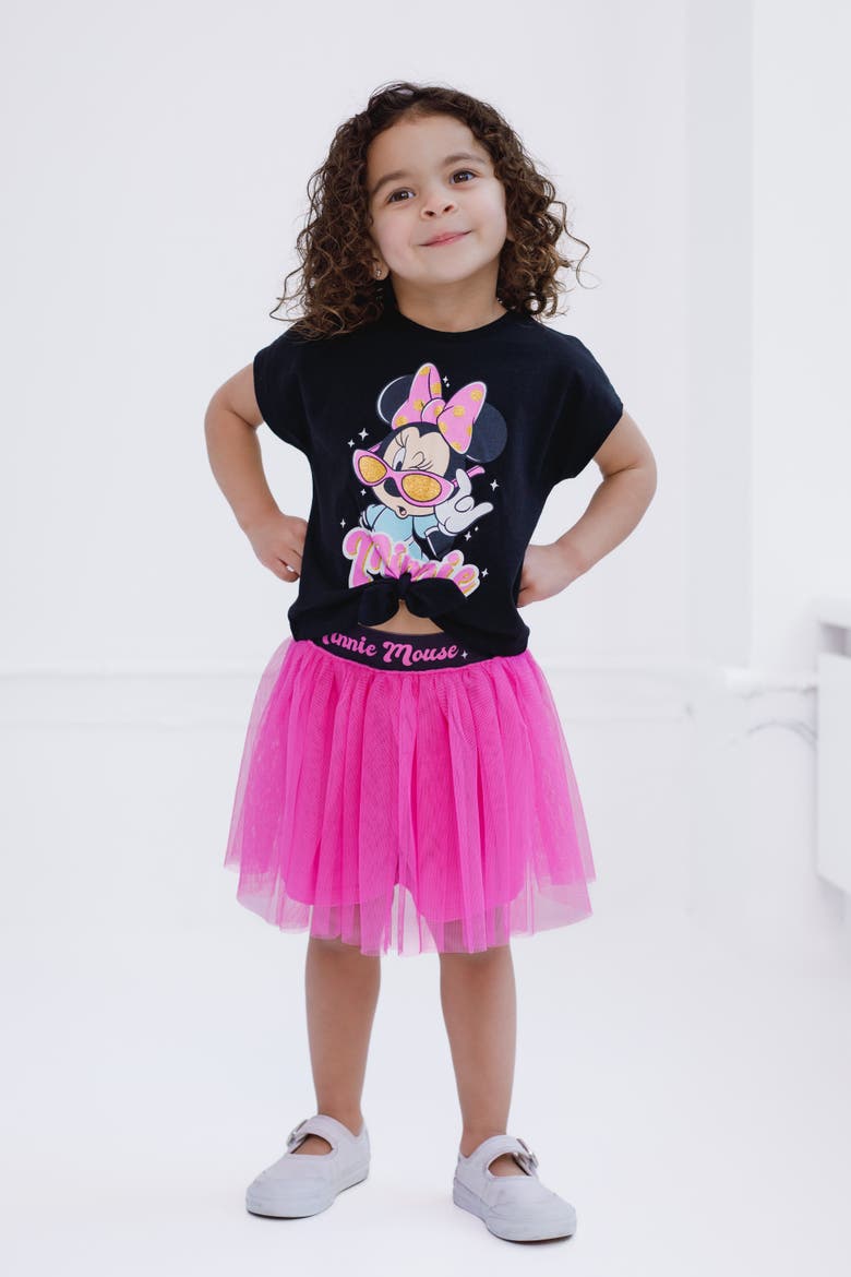 Minnie Mouse 2-Piece T-Shirt and Tutu Skort Set, Alternate, color, Fuchsia Minnie Mouse