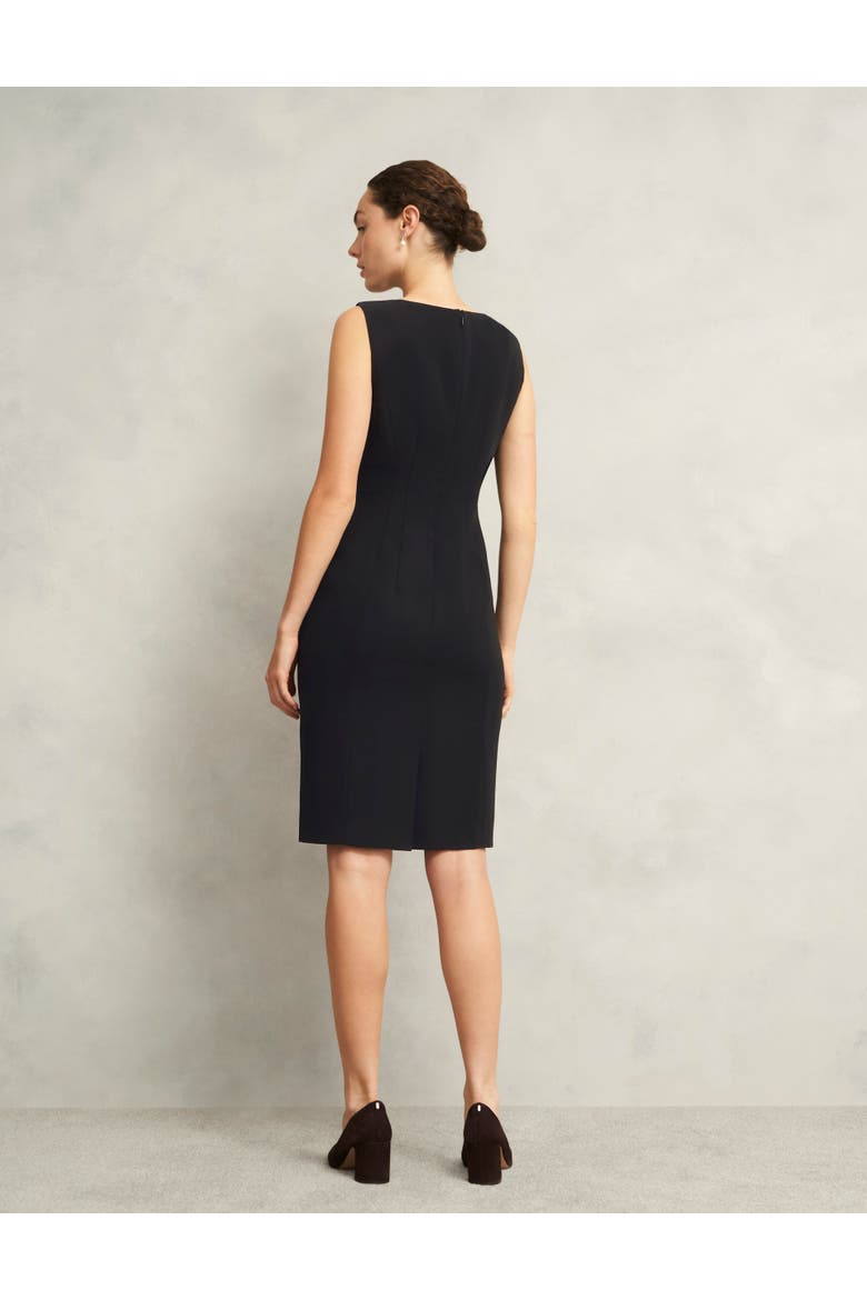 Tailored Boat Neck Sleeveless Dress, Alternate, color, Black