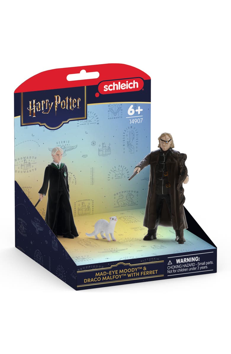 Schleich Wizarding World 3 Figure Set, Mad Eye Moody, Draco Malfoy & Ferret, Alternate, color, Multicolored