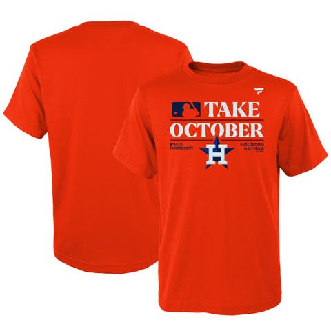 Youth Fanatics Branded  Orange Houston Astros 2023 Postseason Locker Room T-Shirt