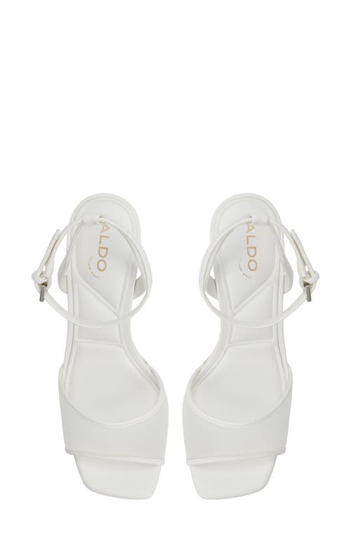 Shop Aldo Chicglimmer Ankle Strap Platform Sandal In White