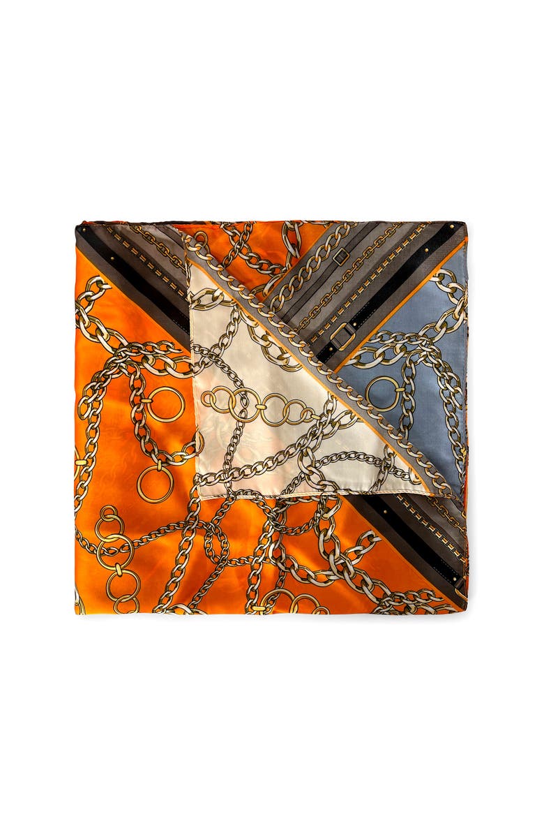 Youzey The Milo - Lightweight Scarf, Alternate, color, Orange/Light Blue/Taupe