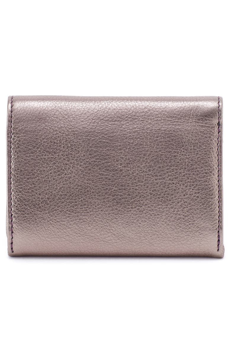 HOBO Robin Leather Compact Wallet, Alternate, color, Pewter Spur
