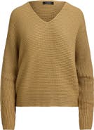 Lauren Ralph Lauren Metallic V-Neck Sweater