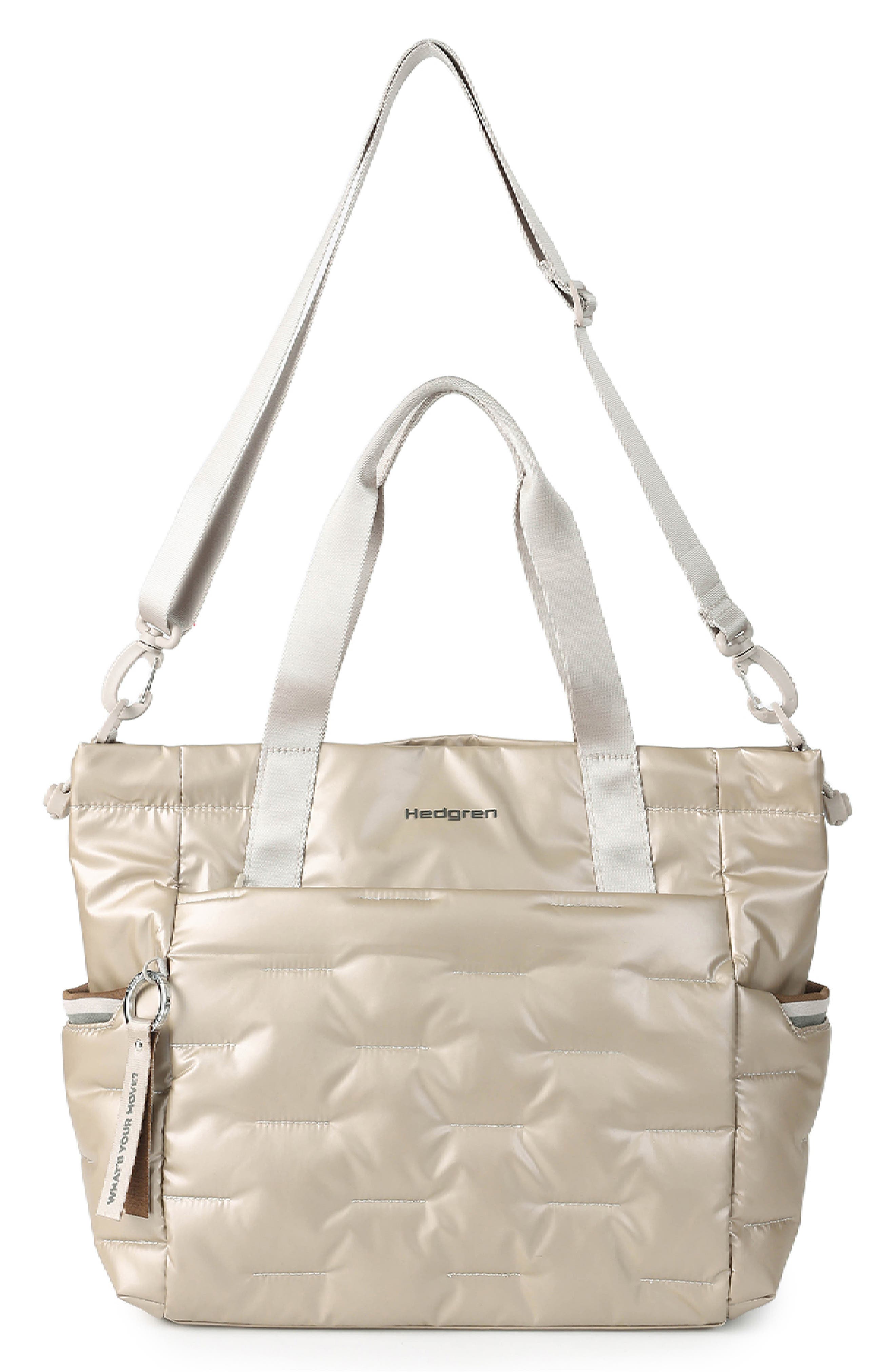 Puffer Water Repellent Tote, Alternate, color, GREIGE