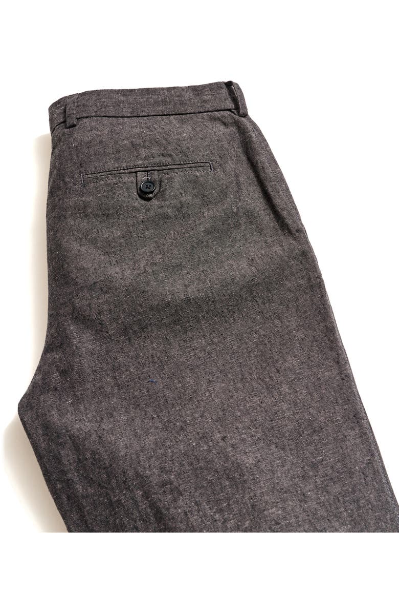 Billy Reid Flat Front Linen & Cotton Pants, Alternate, color,