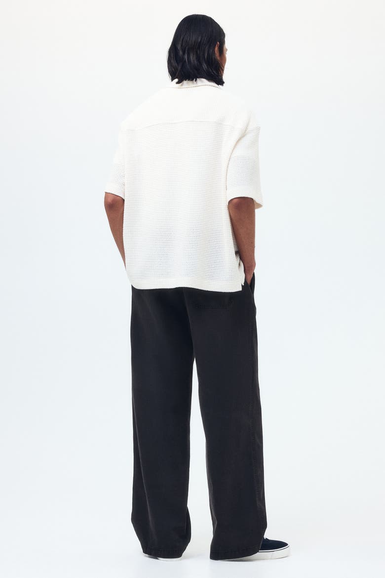 Loose-Fit Cotton Canvas Pants, Alternate, color, Black