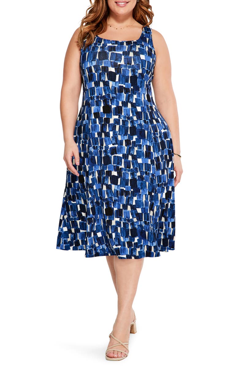 NIC+ZOE Artist Blocks Sleeveless Dress, Main, color,