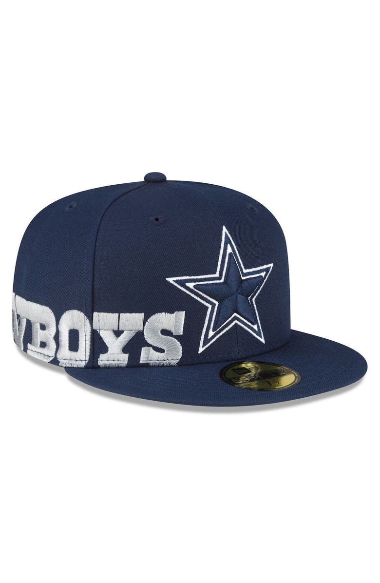 New Era Men's New Era Navy Dallas Cowboys Arch 59FIFTY Fitted Hat, Main, color, 