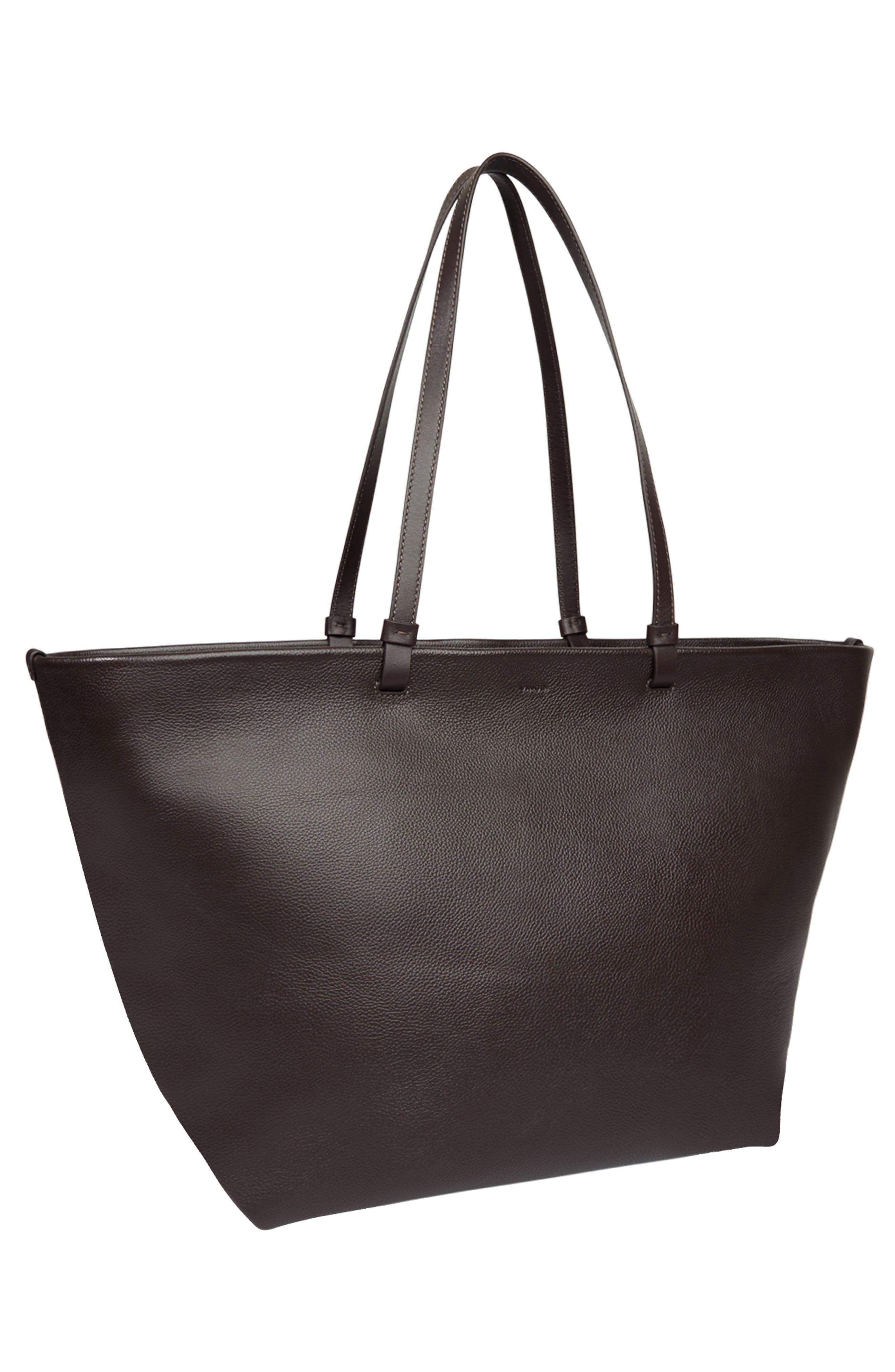 Vince Large Marin Leather Tote, Alternate, color, Cacao