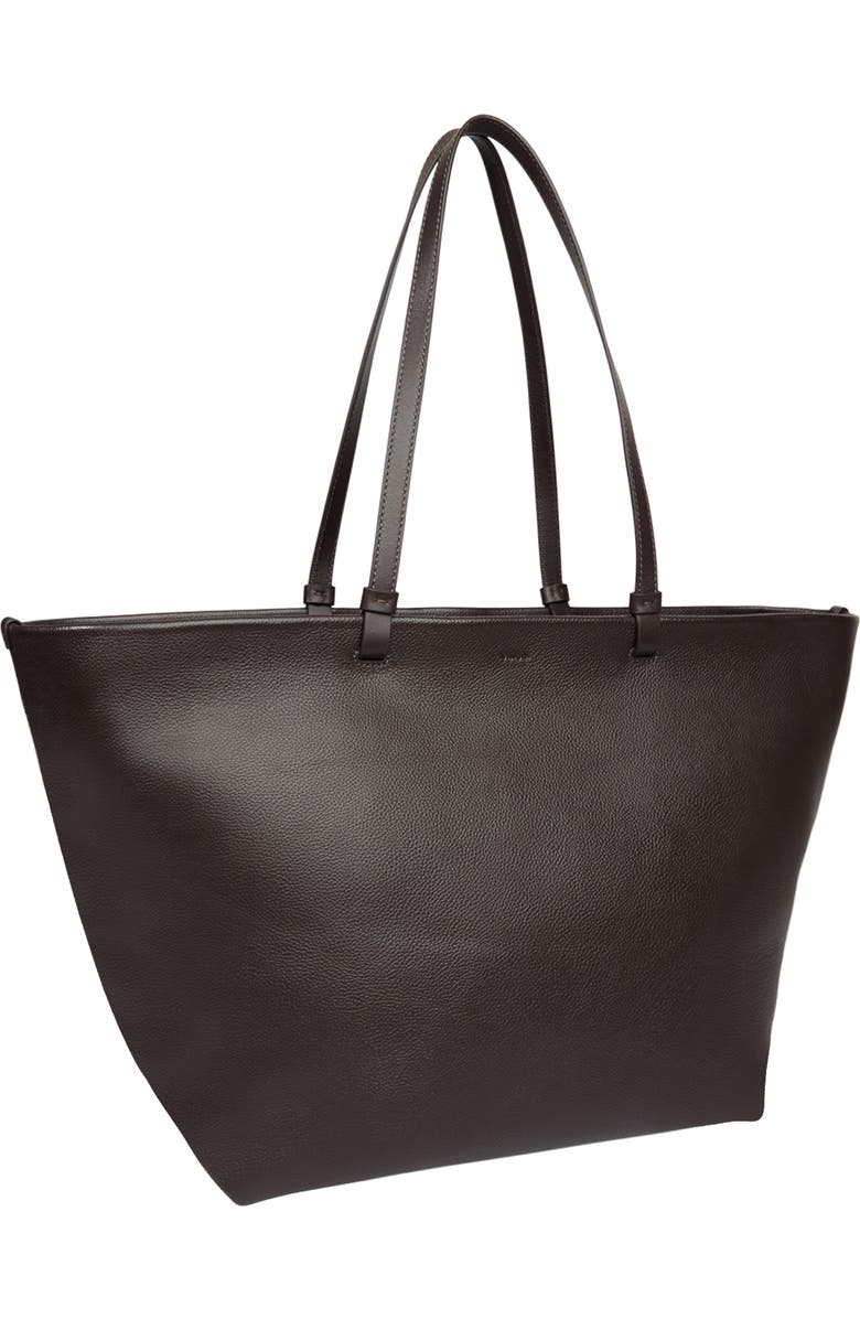 Vince Large Marin Leather Tote, Alternate, color, Cacao