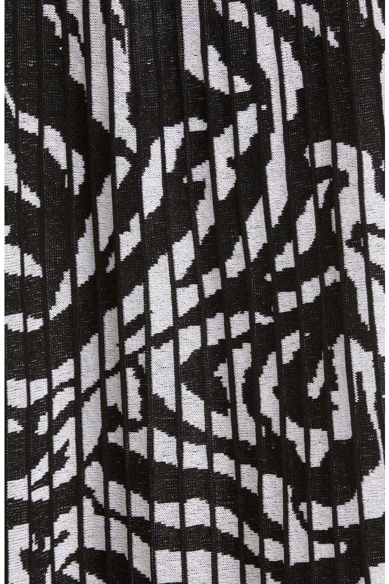 Zebra Swirl Knit Skirt, Alternate, color, BLACK/ WHITE