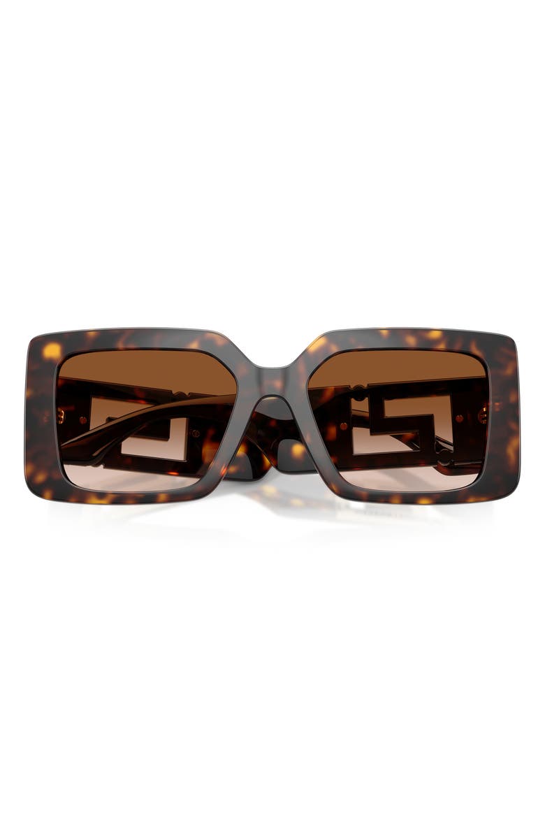 Versace 55mm Square Sunglasses, Alternate, color, Havana / Brown Gradient