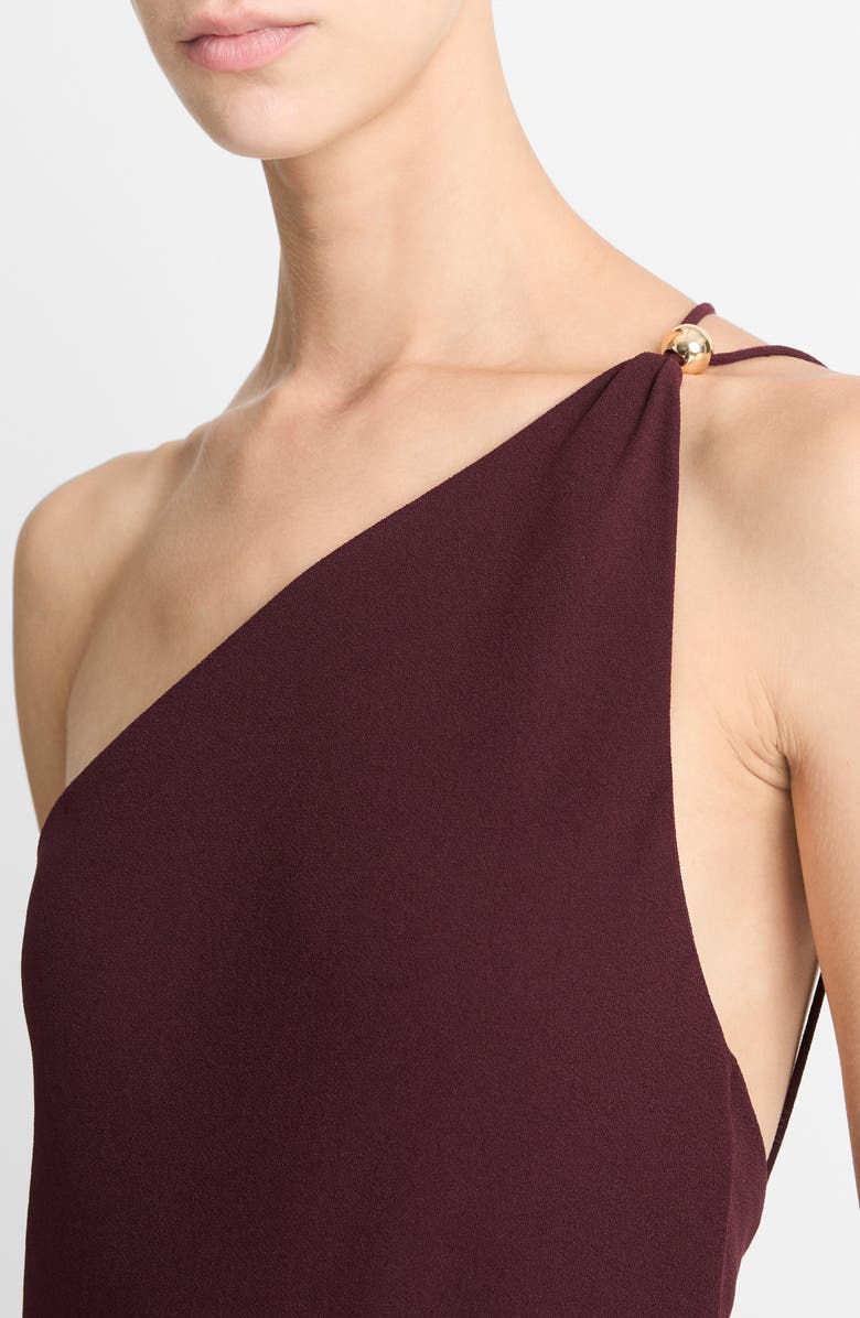 Vince One-Shoulder Slipdress, Alternate, color, Cherry Night