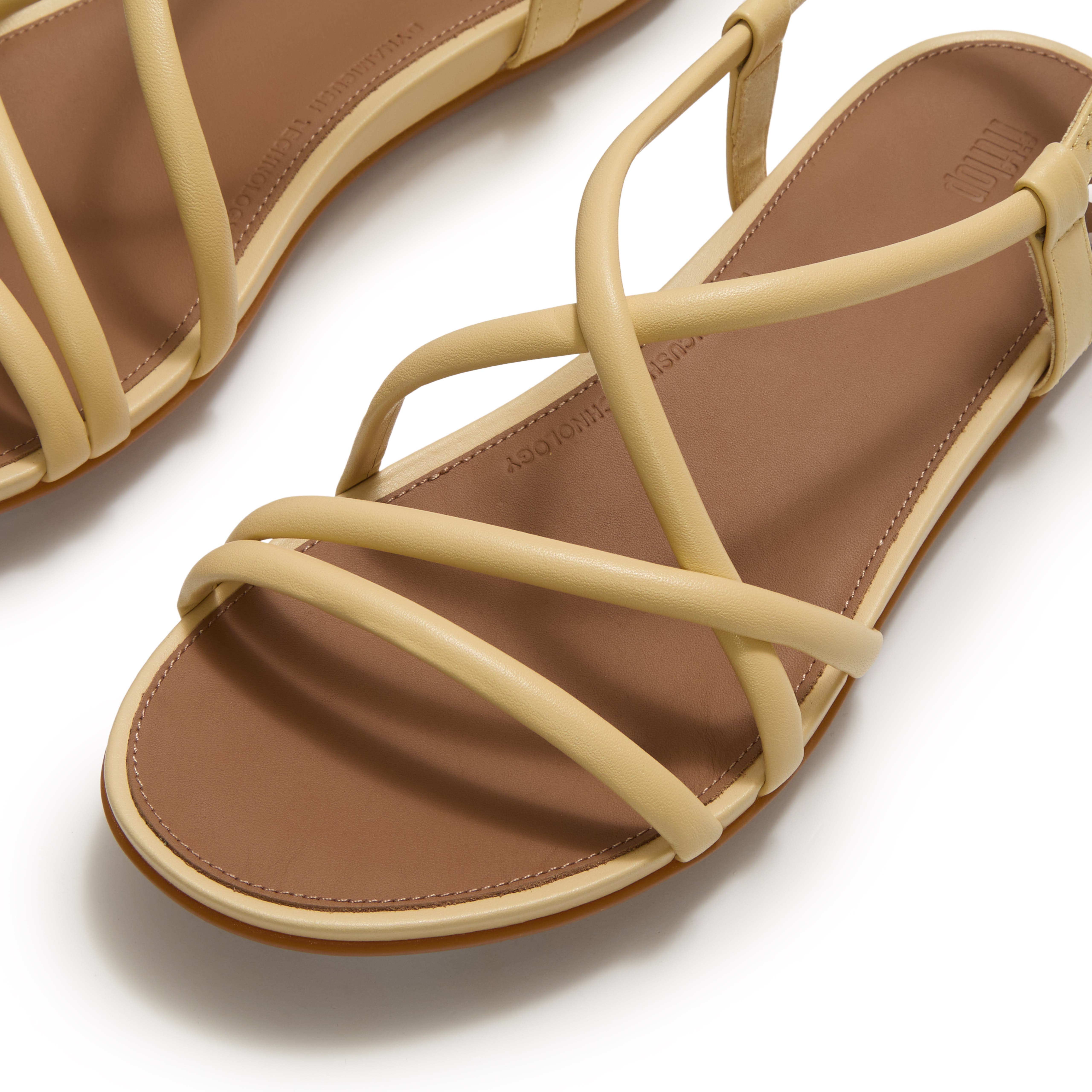 Gracie Leather Strappy Sandals, Alternate, color, Blonde
