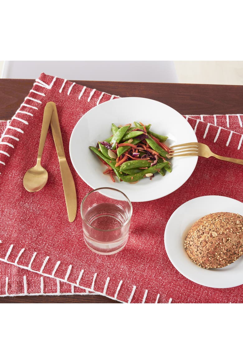 Carter Tomato Placemats Set 4, 14" x 20", Alternate, color, Red