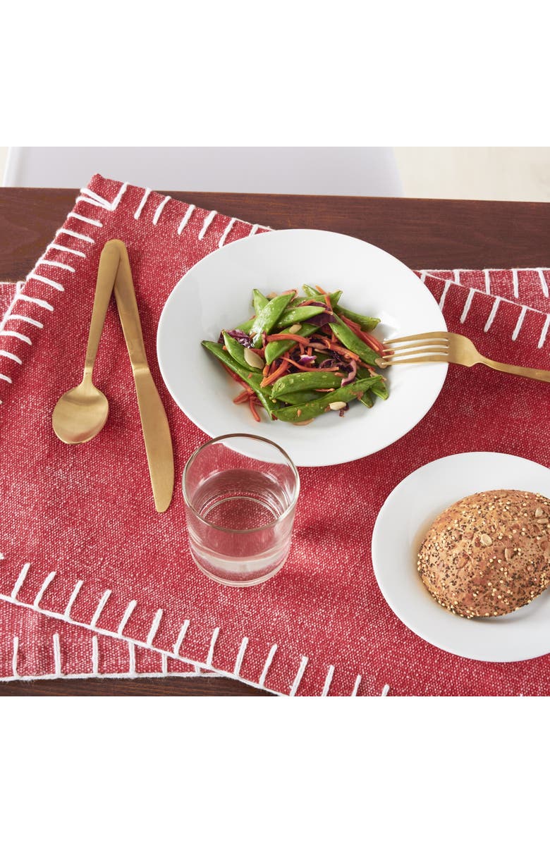 carol & frank Carter Tomato Placemats Set 4, 14" x 20", Alternate, color, Red