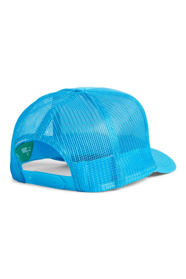Good Vibes Trucker Hat, Alternate, color, BLUE