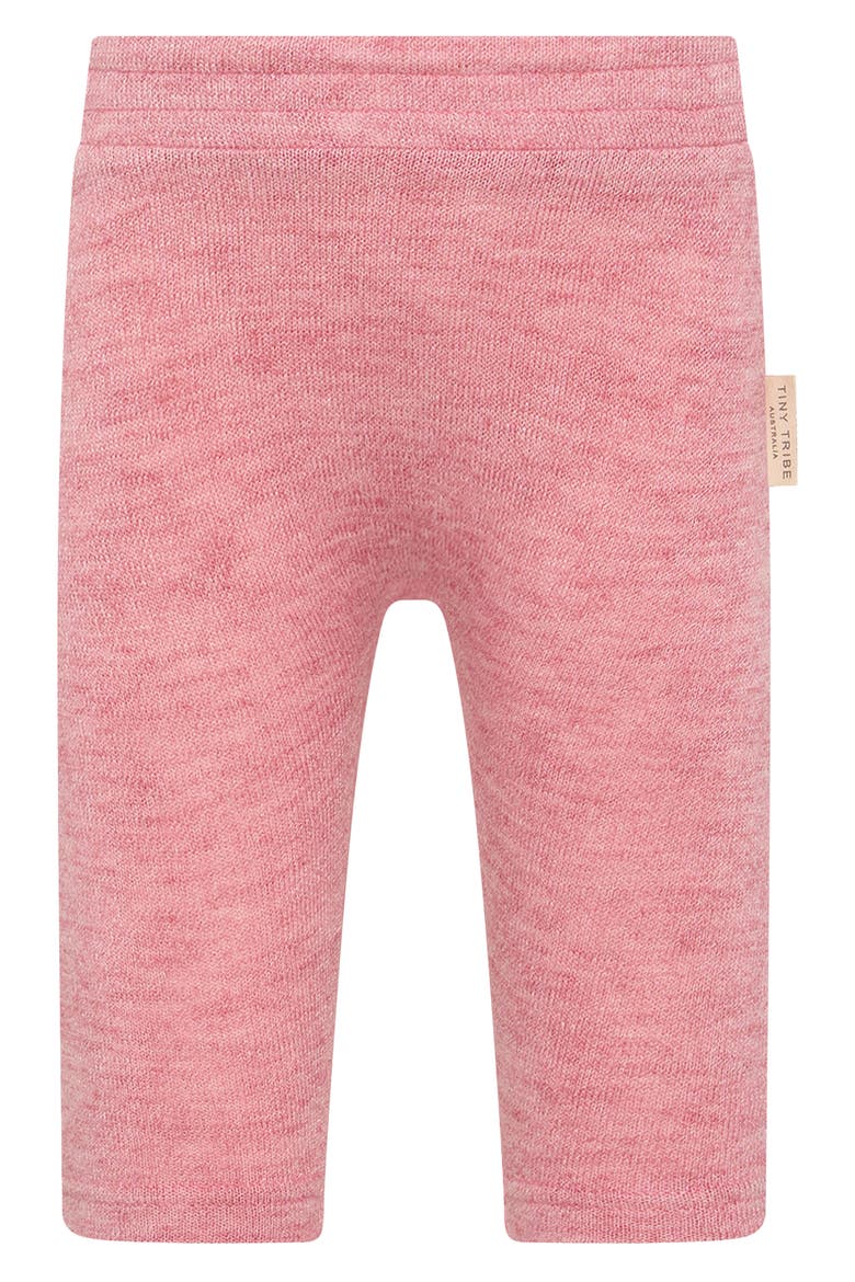 Kids' Palm Tree Knit Leggings, Alternate, color, PINK