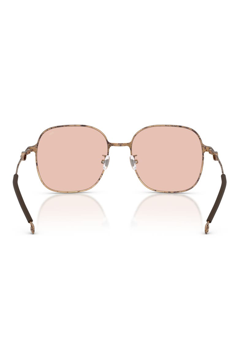 55mm Square Sunglasses, Alternate, color, PAPER TRANSPARENT BRONZE/ ROSE