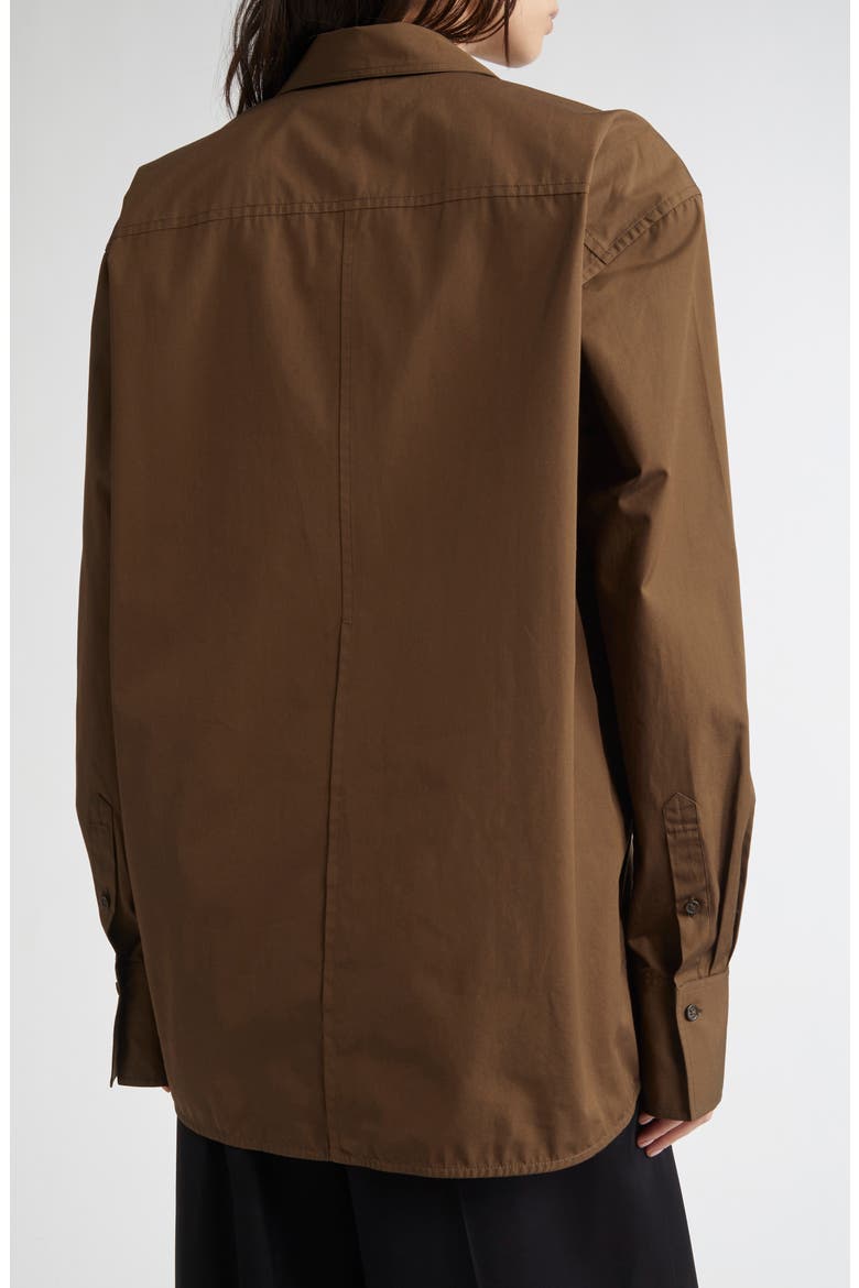 Classic Cotton Button-Up Shirt, Alternate, color, PEPPER
