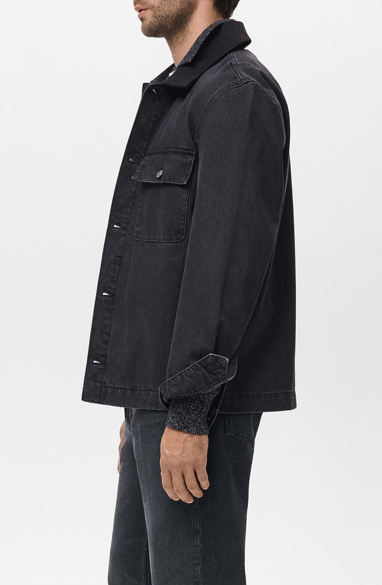 MANGO Denim Jacket, Alternate, color, Black Denim