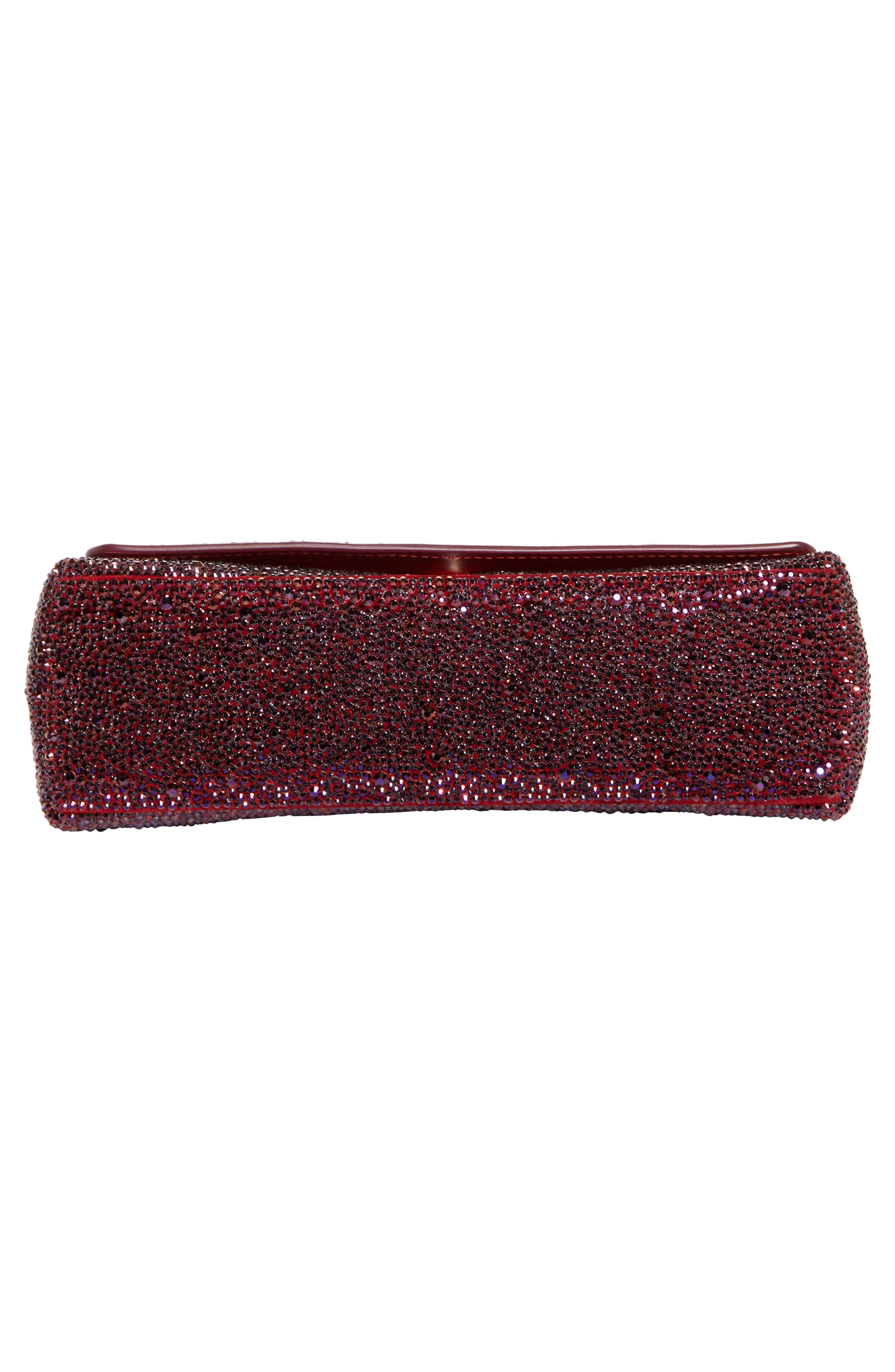 Christian Louboutin Small Degraclutch Crystal Embellished Shoulder Bag, Alternate, color, 