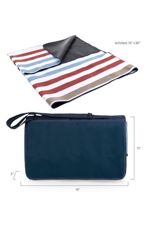 Picnic Time X-large Outdoor Picnic Blanket Tote Bag In White