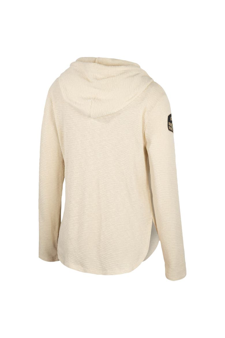 Women's Colosseum Cream Iowa Hawkeyes OHT Military Appreciation Casey Raglan Long Sleeve Hoodie T-Shirt, Alternate, color, Cream