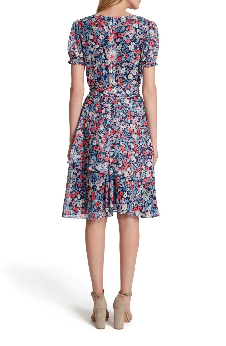 Tahari S/S PRINTED MINI METALLIC FLOR, Alternate, color, 