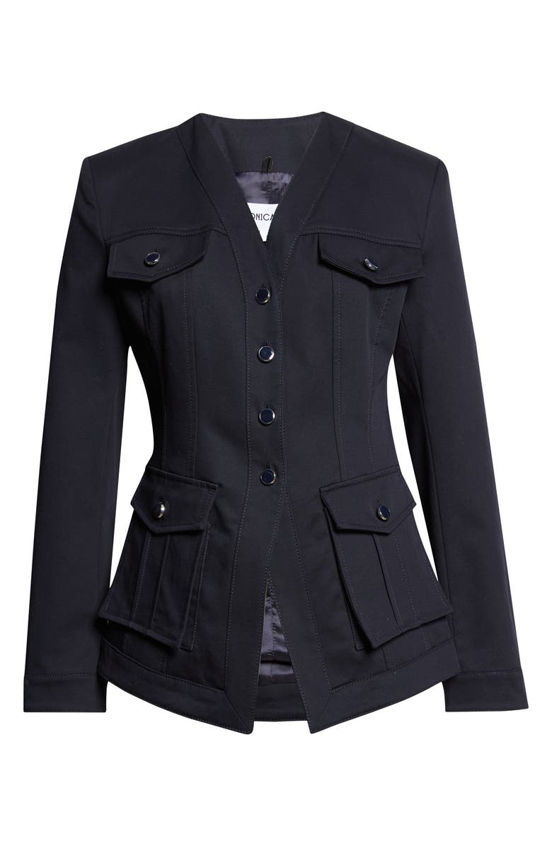 Veronica Beard Pendle Dickey Linen Jacket, Main, color, Navy