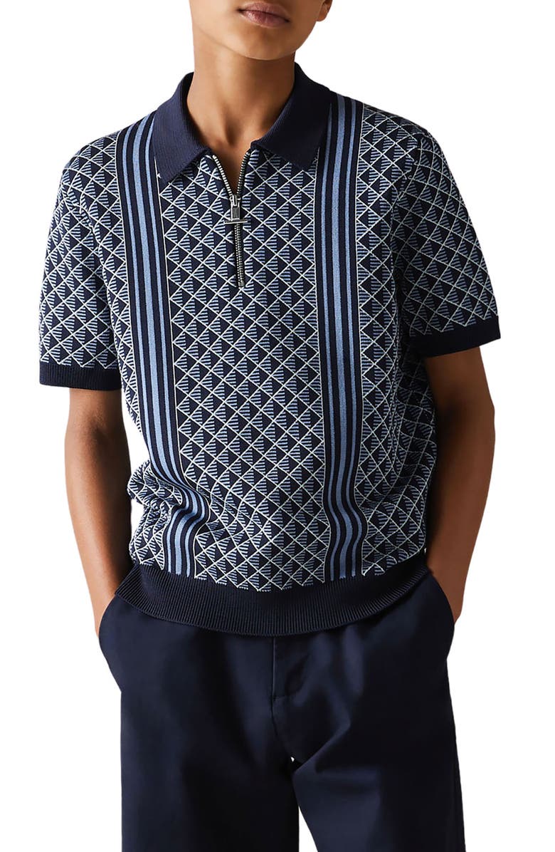 Reiss Kids' Sanderson Jr. Zip Polo, Alternate, color, 