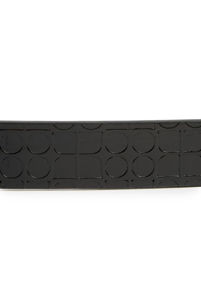 Kate Spade New York noel embossed leather belt, Alternate, color, Black