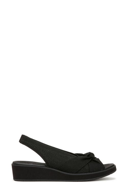 Bzees Bell Slingback Wedge Sandal In Black Knit