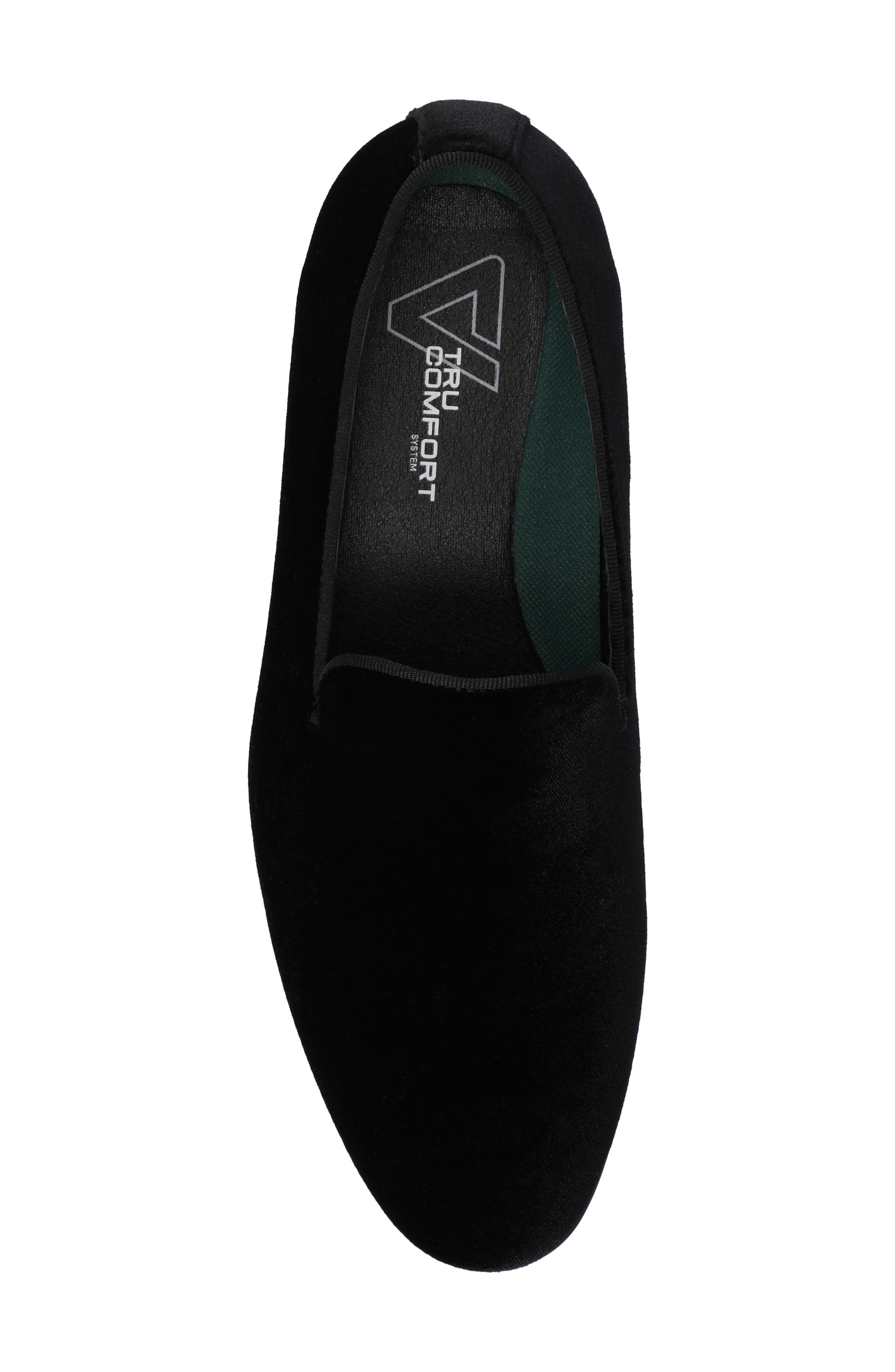 Giovanni Plain Toe Loafer, Alternate, color, BLACK VELOUR