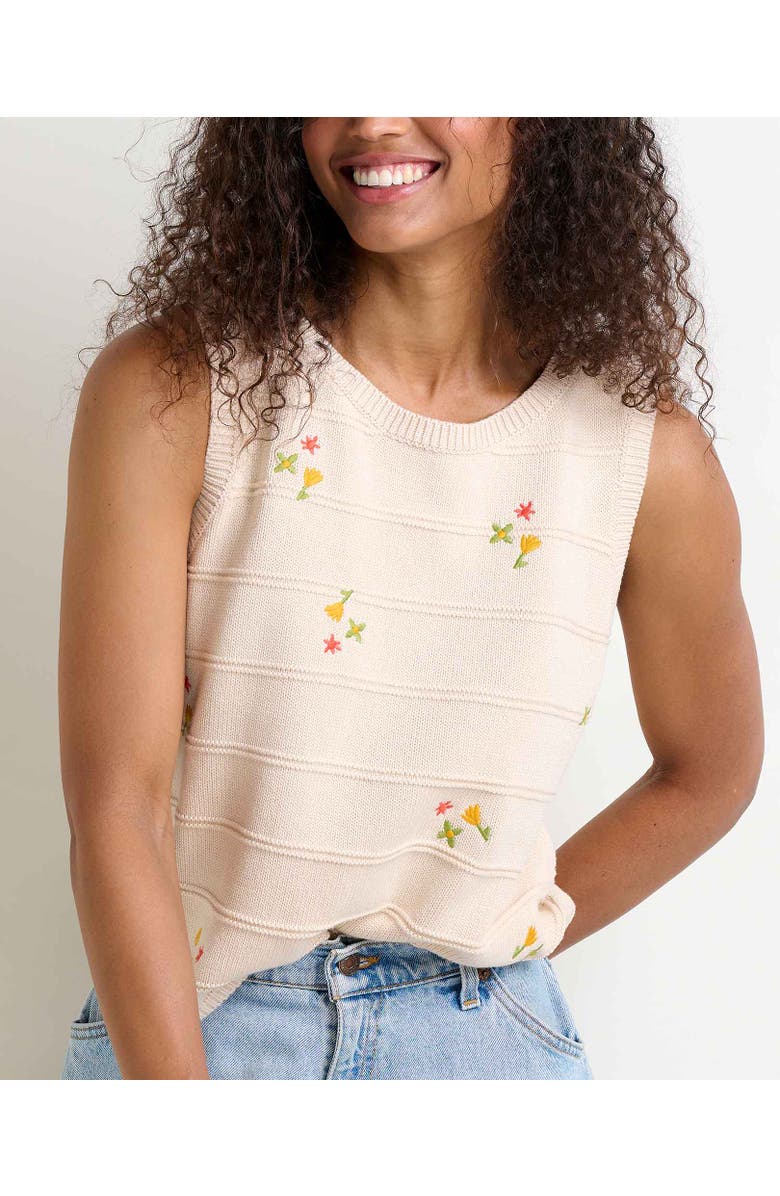 Toad & Co Bianca Crew Tank Embroidered, Alternate, color, 