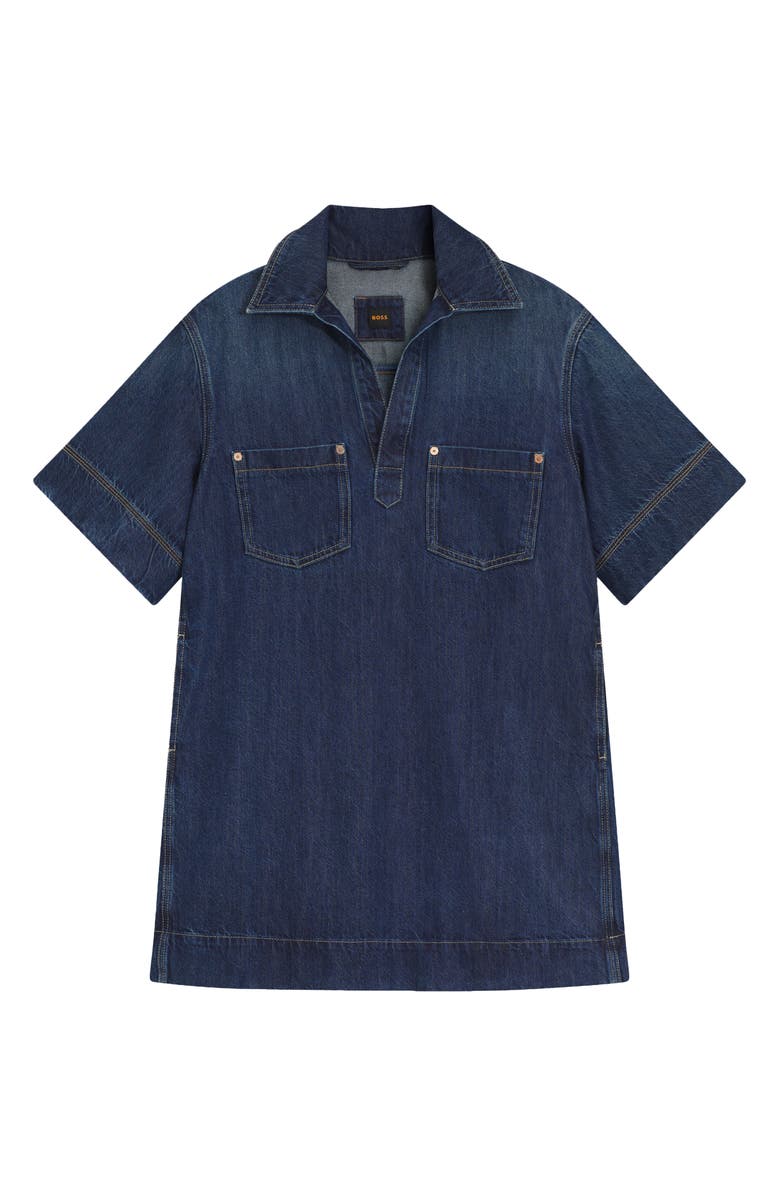 BOSS Orange C POLO DRESS 1027744, Alternate, color, Dark Blue