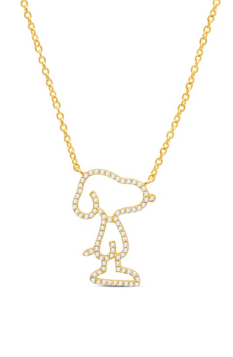 x Peanuts® Pavé Snoopy Silhouette Pendant Necklace