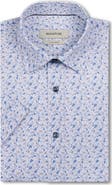 Bugatchi Miles OoohCotton® Guitar Print Short Sleeve Button-Up Shirt