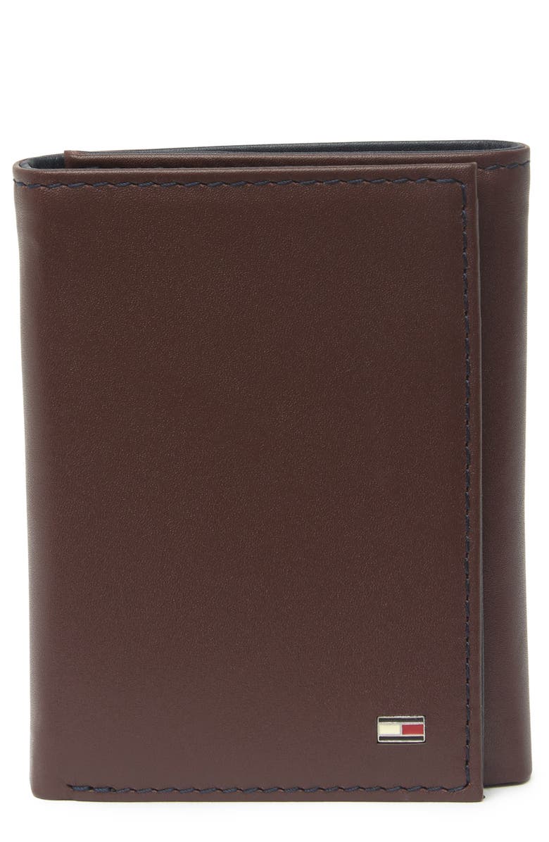 Tommy Hilfiger Crew RFID Trifold Leather Wallet, Main, color,