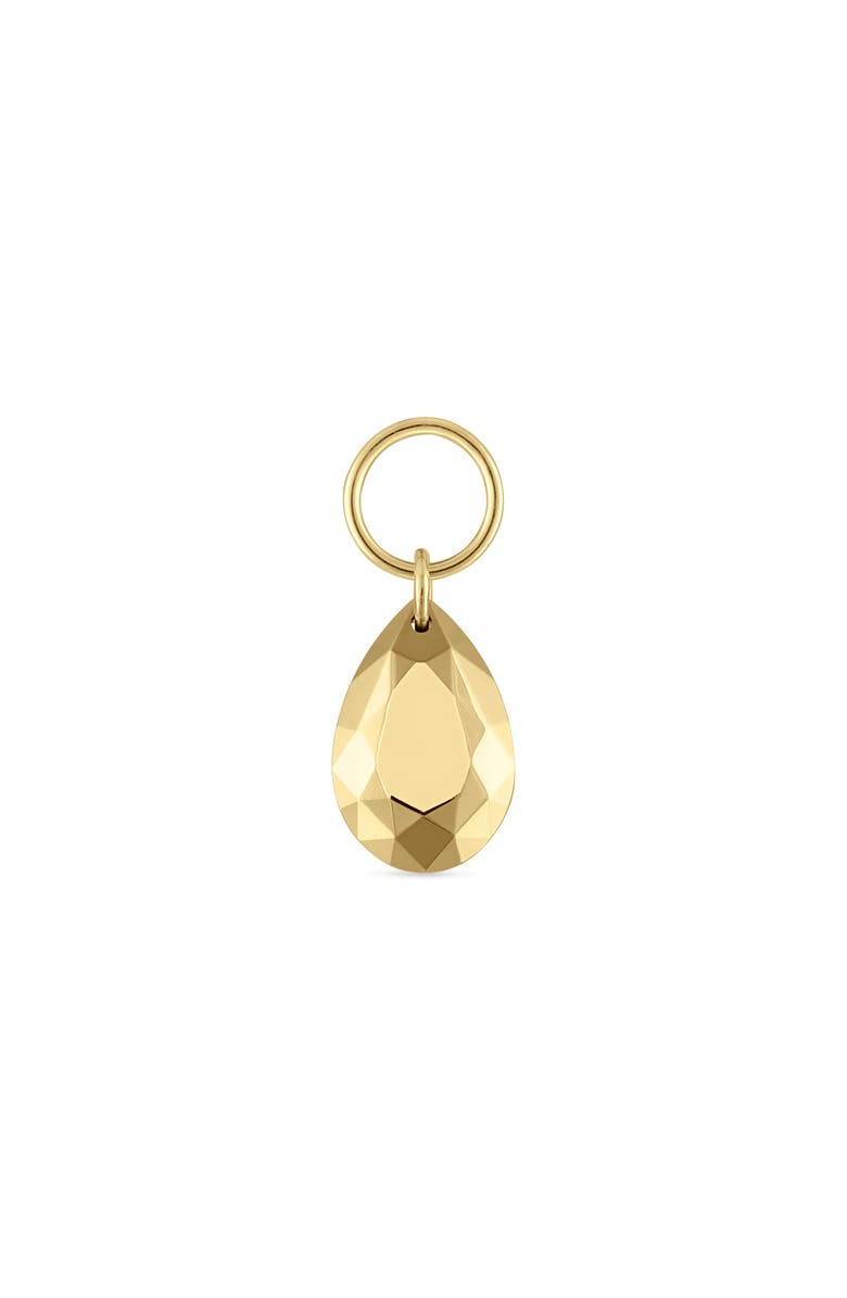 MARIA TASH Faceted Pear Charm Pendant, Main, color, Yellow Gold