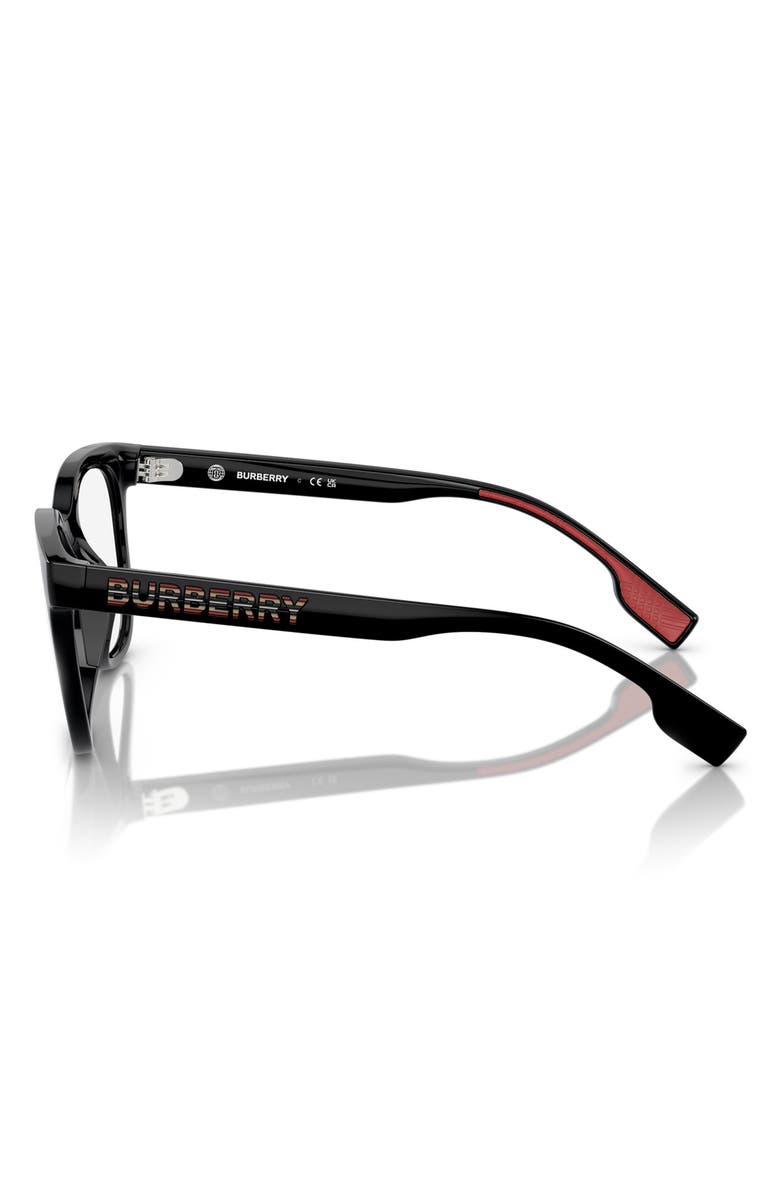 Burberry 47mm Square Optical Glasses, Alternate, color, Black / Demo Lens
