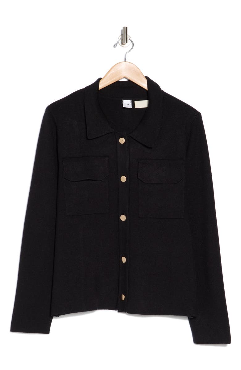 BY DESIGN Phoebe Crop Cardigan, Alternate, color, Black